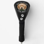 Custom Dog Photo Best Dad By Par Black White Golf Head Cover Custom Dog Photo Best Dad By Par Black White Golf Head Cover