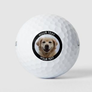 Custom Dog Photo Best Dad Golf Balls