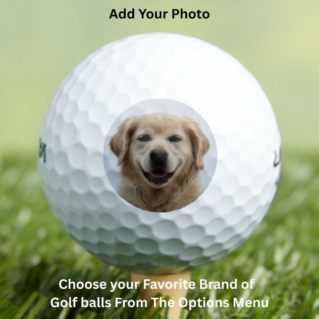 Custom Dog Photo Best Dad Golf Balls (Custom Dog Photo Best Dad Golf Balls)