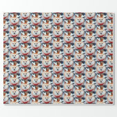 Custom Dog Photo Birthday Party  Wrapping Paper (Flat)