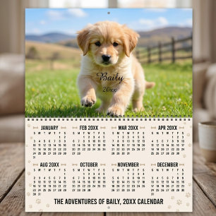 Custom Dog Photo Calendar Personalized Pet Gift