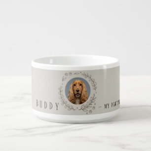 Custom Dog Photo Chili Bowl   Elegant Pet Keepsake
