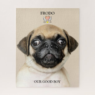 Custom Dog Photo Christmas Our Good Boy Jigsaw Puzzle