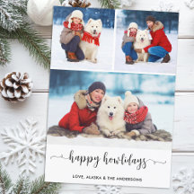 Custom Dog Photo Collage Christmas Happy Howlidays