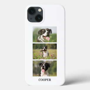 Custom Dog Photo Collage Monogram Personalized iPhone 13 Case