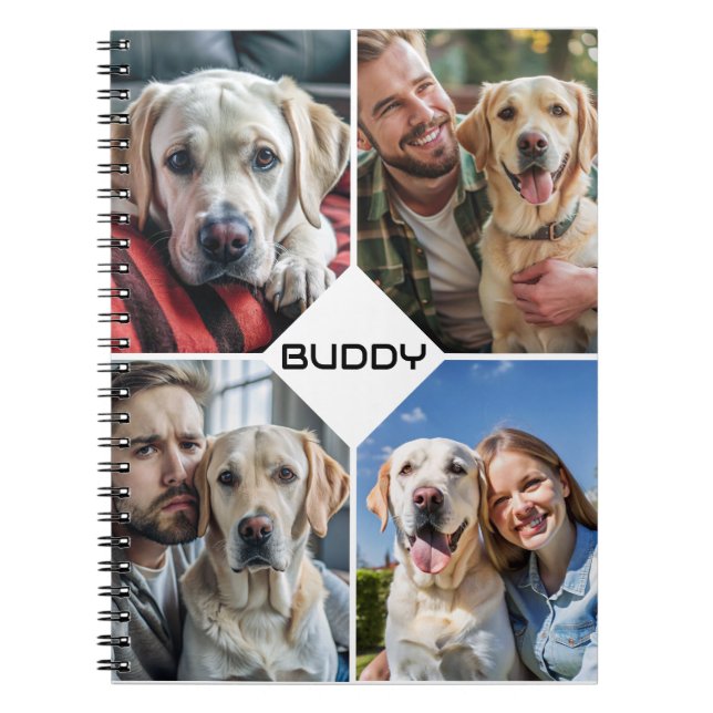 custom dog photo collage pet  notebook (Front)