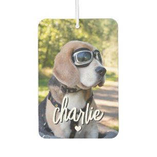 Custom Dog Photo Cool Pet Name Air Freshener