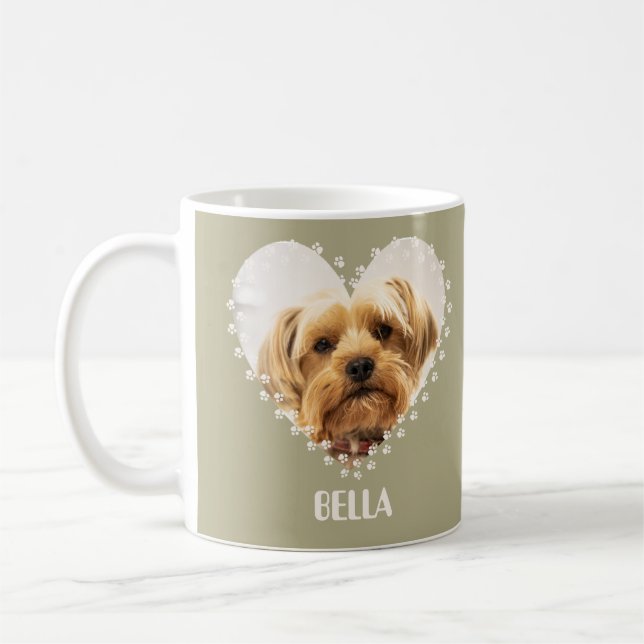 Custom Dog Photo, Custom name Dog, Dog lover gift Coffee Mug (Left)