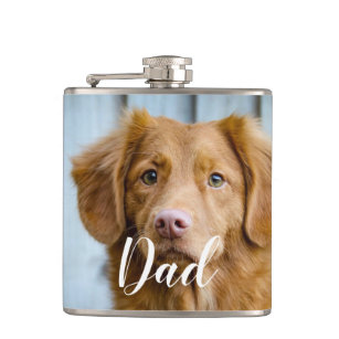 Custom Dog Photo - Cute Dog Dad Flask