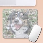 Custom Dog Photo Cute Pet 2026 Calendar Magnet Mouse Pad<br><div class="desc">This beautiful custom photo 2026 calendar mouse pad features your favorite dog photograph under a white transparent overlay. This monthly calendar image of your pup will make you happy every time you look at your pet. The weeks start with Sunday.</div>