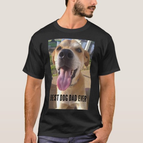Custom Dog Photo Dog Dad T_Shirt