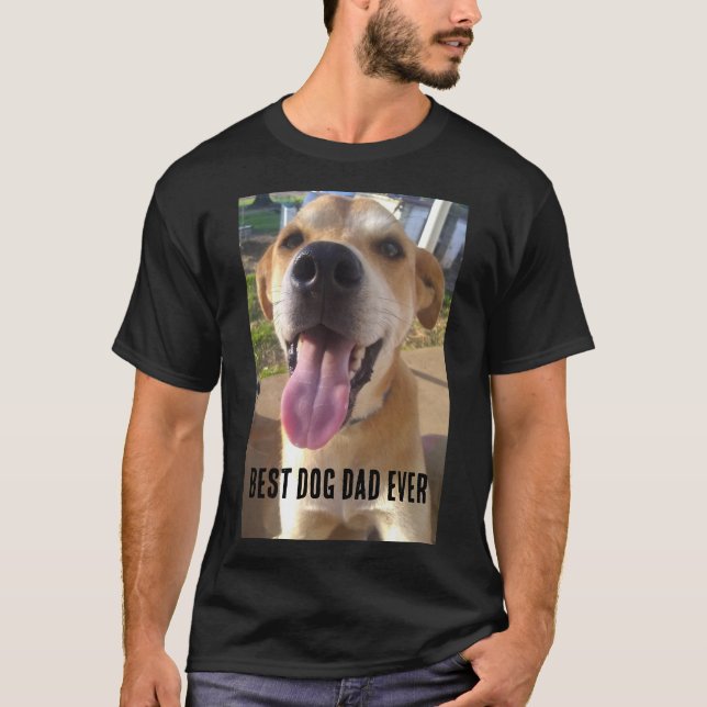 Custom Dog Photo Dog Dad T-Shirt (Front)