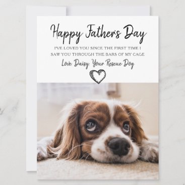 Custom Dog Photo Father's Day Card From Rescue Dog