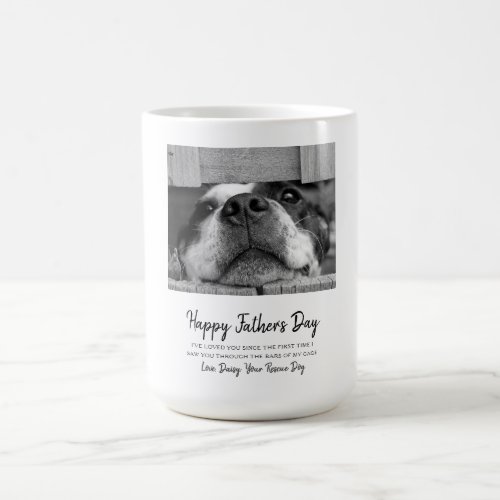 Custom Dog Photo Fathers Day Mug From Rescue Dog