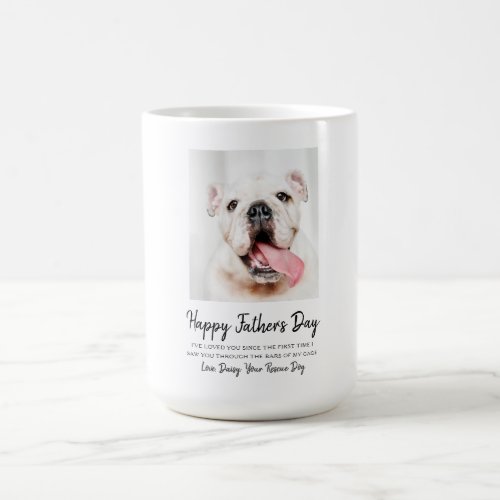 Custom Dog Photo Fathers Day Mug From Rescue Dog