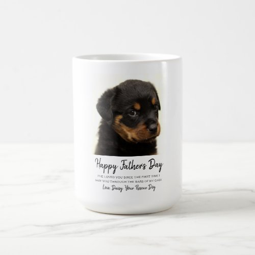 Custom Dog Photo Fathers Day Mug From Rescue Dog