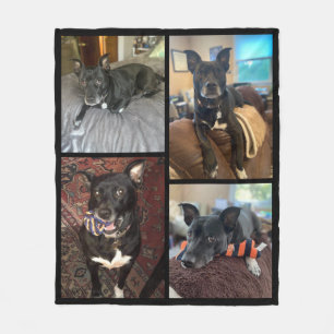 Custom Dog Photo Fleece Blanket