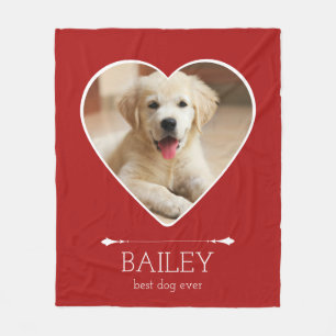 Custom Dog Photo Fleece Blanket