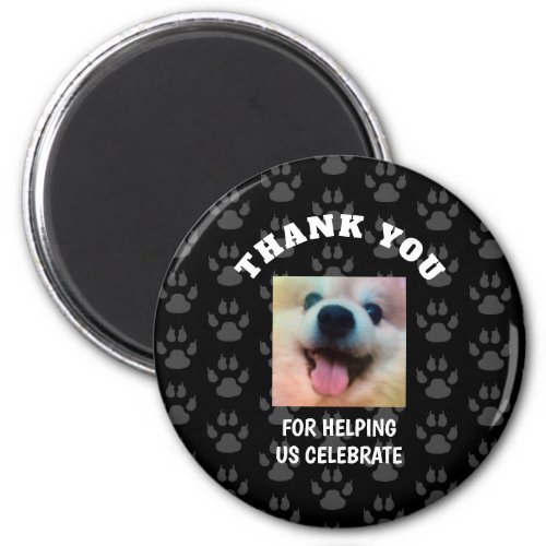 Custom Dog Photo Funny Birthday Party Favor Magnet