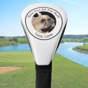 Custom dog photo funny white personalized dog golf head cover
