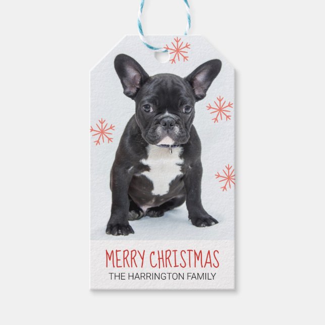 Custom Dog Photo Gift Tags (Front)