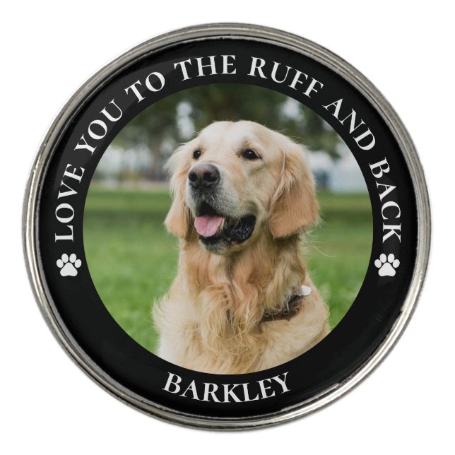 Custom Dog Photo Golf Ball Marker (Front)