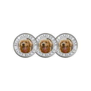 Custom Dog Photo Golf Ball Marker– Best Dad By Par Marker