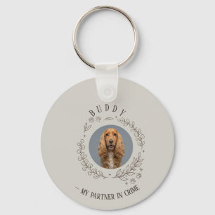 Custom Dog Photo Keychain   Elegant Pet Keepsake