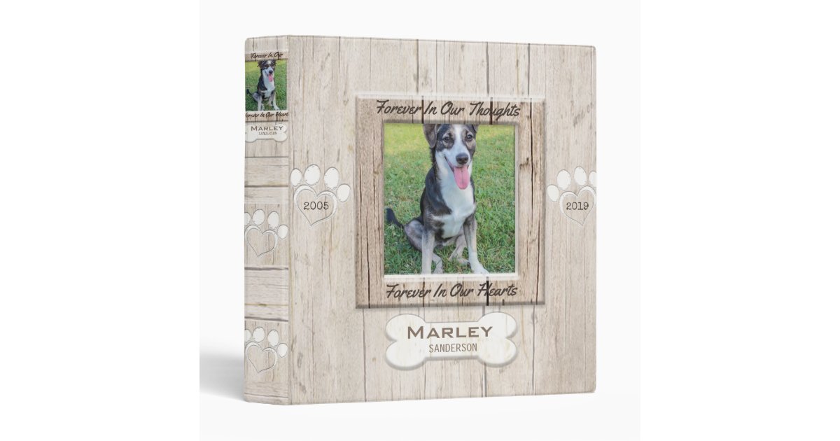 Custom Dog Photo Memorial Binder Zazzle