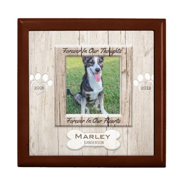 Custom Dog Photo Memorial  Gift Box (Front)