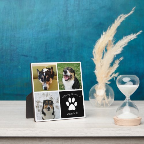 Custom Dog Photo Memorial In Loving Memory Pet Plaque