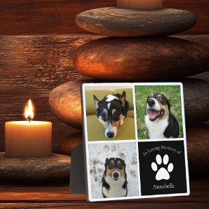 Custom Dog Photo Memorial In Loving Memory Pet Plaque