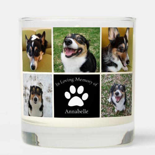 Custom Dog Photo Memorial In Loving Memory Pet Scented Candle