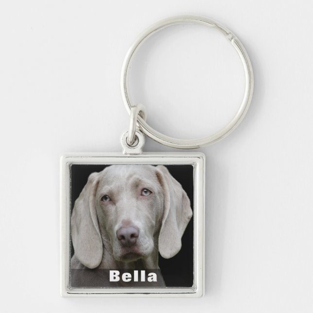 Custom Dog Photo Memorial Keychain (Front)