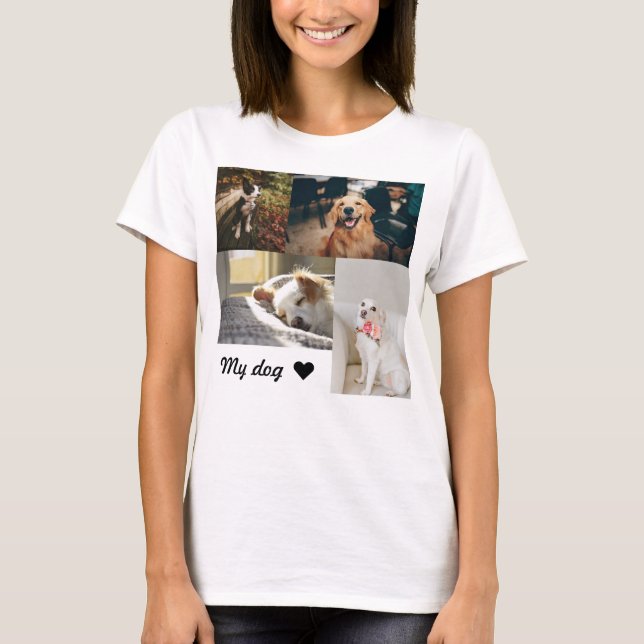 Custom Dog Photo Memorial Photo T-Shirt  (Front)