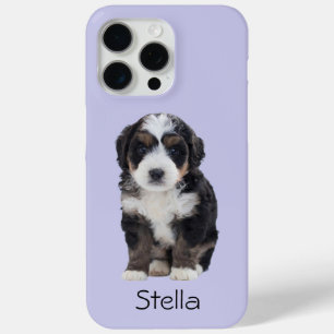 Custom Dog Photo – Misty Lilac with Pet Name -  iPhone 15 Pro Max Case
