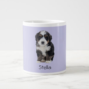 Custom Dog Photo – Misty Lilac with Pet Name -  Giant Coffee Mug