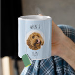Custom Dog Photo Mug | Personalized Pet Dad Gift<br><div class="desc">Celebrate the bond between pet and parent with this adorable personalized dog photo mug! Featuring your furry friend’s face and the custom name of their favorite human, this soft blue mug makes a thoughtful and heartwarming gift for dog dads. Whether it’s Father’s Day, a birthday, or a “just because” moment,...</div>