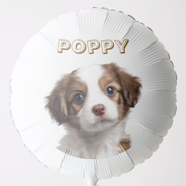 Custom Dog Photo & Name Balloon (Front)