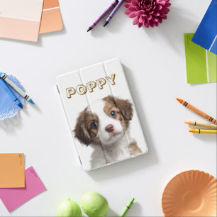 Custom Dog Photo & Name iPad Cover 