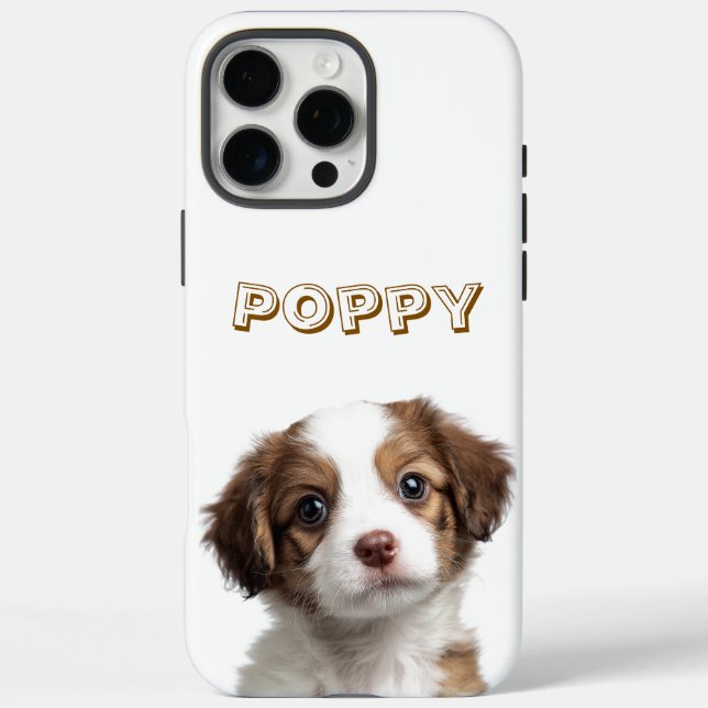 Custom Dog Photo & Name Iphone Case (Back)