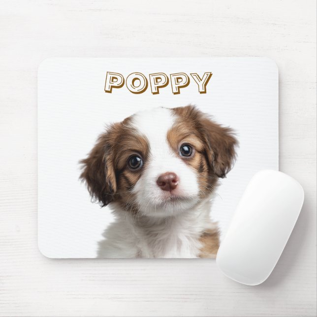 Custom Dog Photo & Name Mousepad (With Mouse)