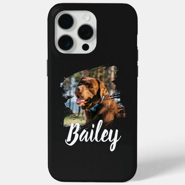 Custom Dog Photo & Name Personalized Case-Mate iPhone Case (Back)