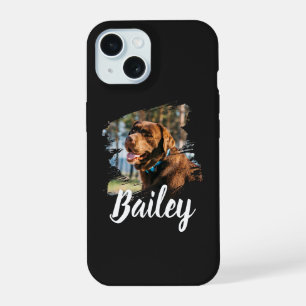 Custom Dog Photo & Name Personalized iPhone 15 Case