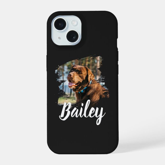 Custom Dog Photo & Name Personalized Iphone Case (Back)