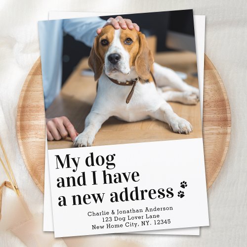 Custom Dog Photo New Address Ive Moved Pet Moving Announcement