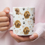 Custom Dog Photo Pattern Coffee Mug<br><div class="desc">Start your day with a smile and your favorite furry face. This custom dog photo pattern mug features an all-over design made from your pet’s photo, combined with playful hearts and paw prints for a warm, loving look. Perfect for coffee, tea, or cocoa, this mug turns everyday moments into something...</div>