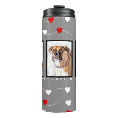 Custom Dog Photo Personalized Dog Thermal Tumbler