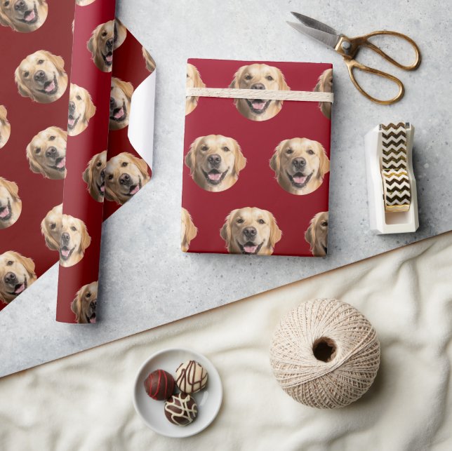 Custom Dog Photo Personalized Gift Wrap (Crafts)