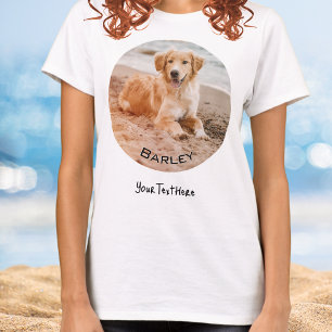 Custom Dog Photo Personalized Name Pet Picture T-Shirt